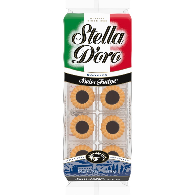 Stella D'Oro Cookies, Swiss Fudge, 8 Oz (Pack Of 16)