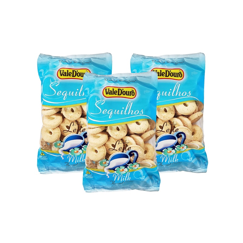Vale Douro Sequilhos Milk Cookies - Sabor Leite (3 Pack, Total Of 36.9Oz)