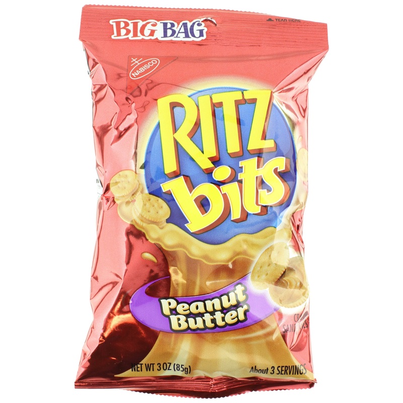 Nabisco Ritz Bits Peanut Butter, 3-Ounces (Pack Of 12)
