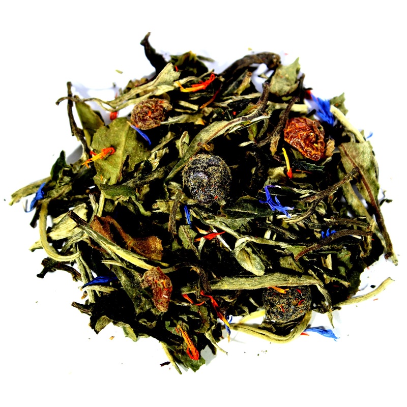 Nelson'S Tea - Blueberry Pomegranate - White Loose Leaf Tea - White Tea, Rose Hips, Dried Blueberries, And Safflower (Sample)