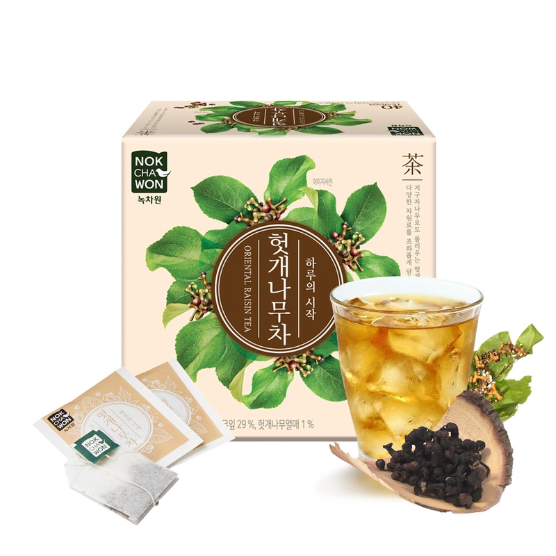 [Nokchawon] Oriental Raisin Tree Tea, Hovenia Dulcis Premium Pure Herbal Tea, Korean Tea, 40 Count Tea Bags, 1.41Oz(40G)