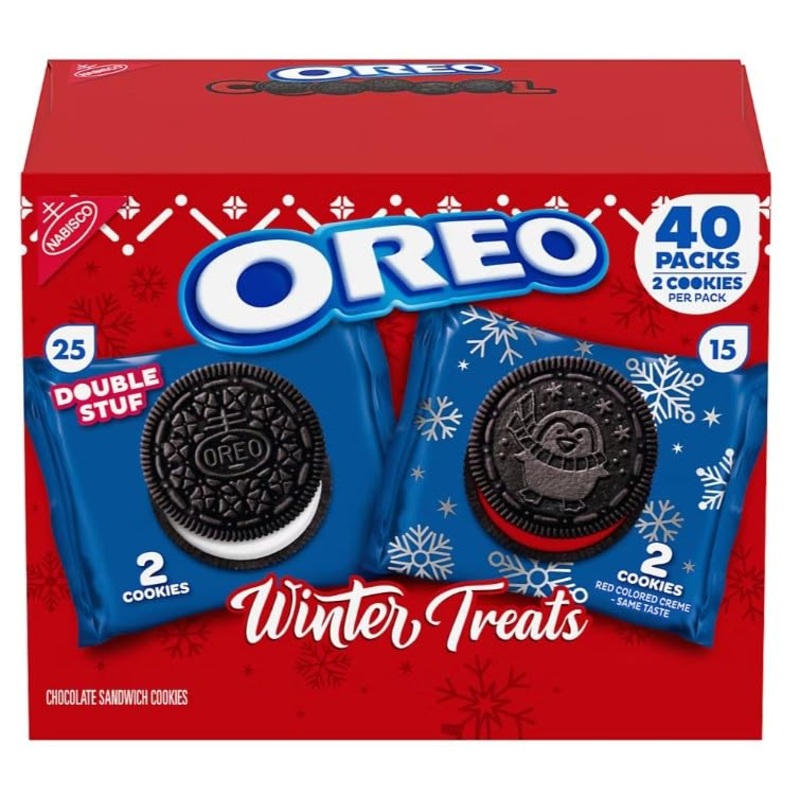 Oreo Winter Treats Cookie Variety Pack, 40 Pk