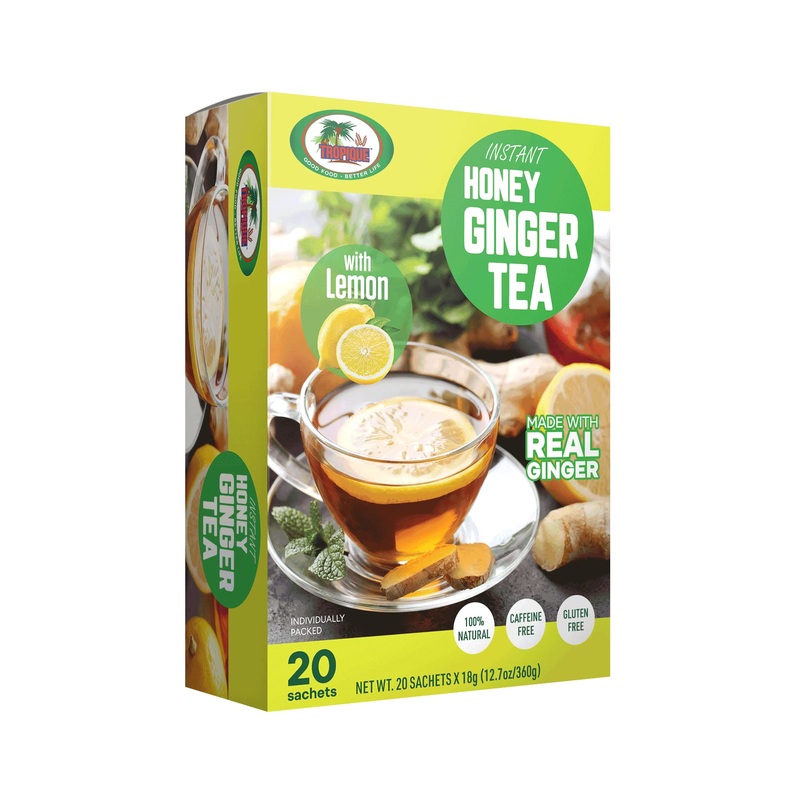 Tropique Instant Honey Ginger Tea (Lemon) - Ginger-Lemon Tea - Small