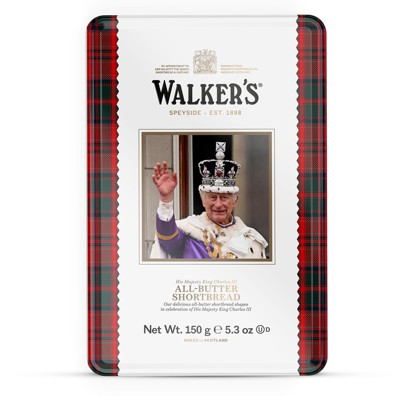 Walker'S Shortbread King Charles Iii Limited Edition Tin, All-Butter Shortbread Cookies, 5.3 Oz