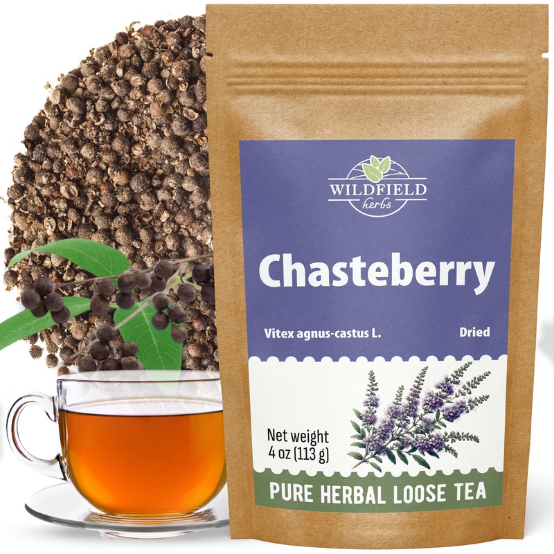 4 Oz. Chaste Tree Berry Hasteberry Tea Chaste Tree Berry Tea Herb (Vitex Agnus-Castus) - 113G Herbal Vitex Sauzgatillo