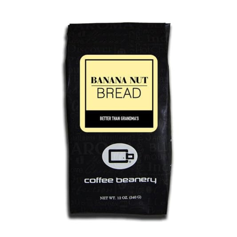 Banana Nut Bread Flavored Coffee, Specialty Arabica Coffee, Medium Roast, 12 Ounce, Fine