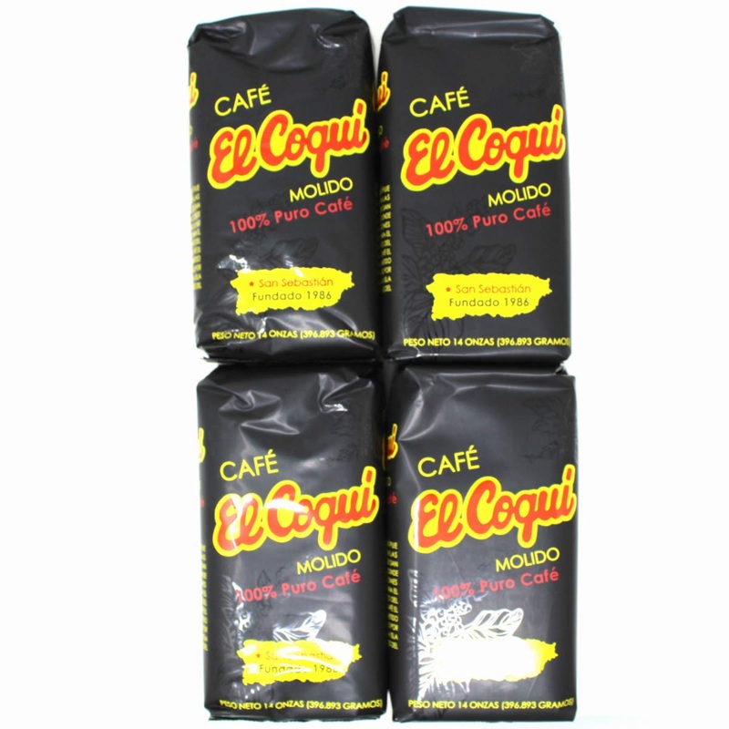 Cafe El Coqui Puerto Rican Ground Coffee (4Pack) - 14Oz