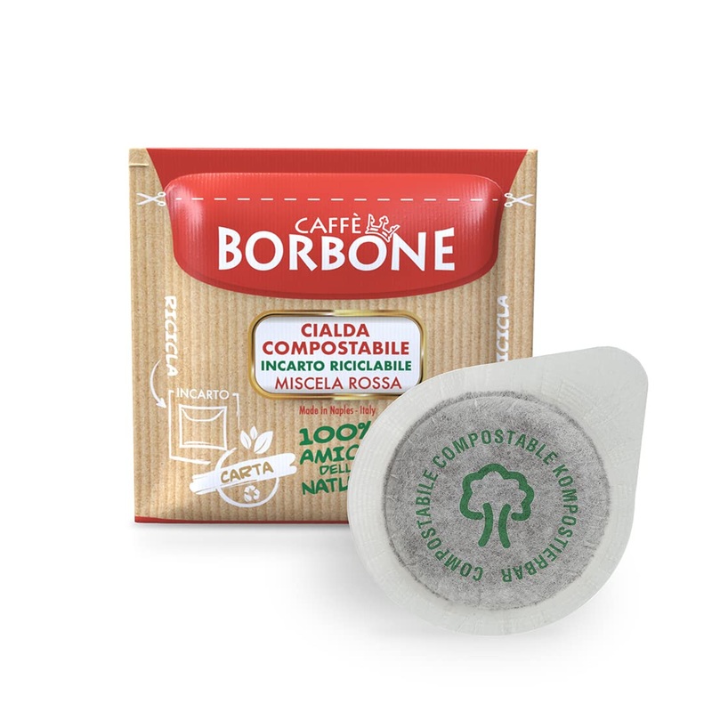Caffe Borbone Espresso Paper Pods, Red Blend, Strong And Creamy, Medium Roast Ese Pods, Authentic Italian Espresso - 150 Count