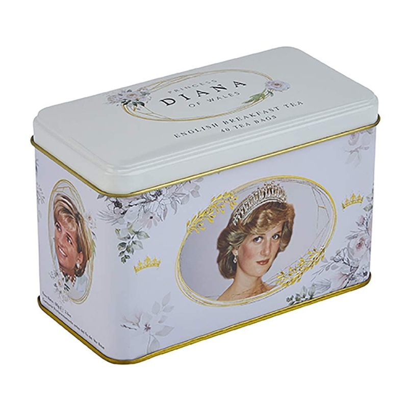 Diana Princess Of Wales Tea Tin With 40 English Breakfast Teabags