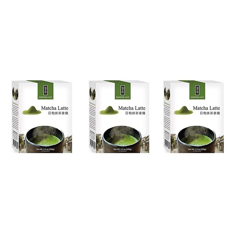 Emperor Love Latte Powder, 3.5 Ounce (Matcha, 3 Packs)