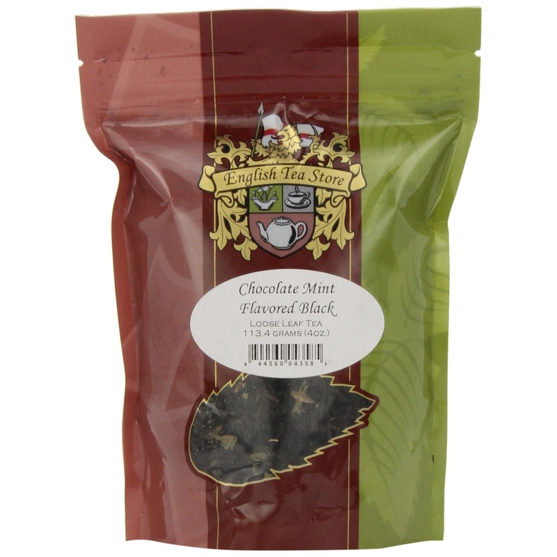 English Tea Store Loose Leaf, Chocolate Mint Flavored Black Tea, 4 Ounce