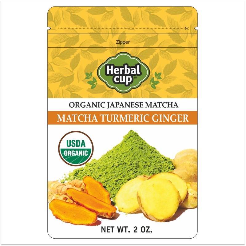 Herbal Cup Tea Organic Japanese Matcha (Matcha Turmeric Ginger, 2 Ounce (Pack Of 1))