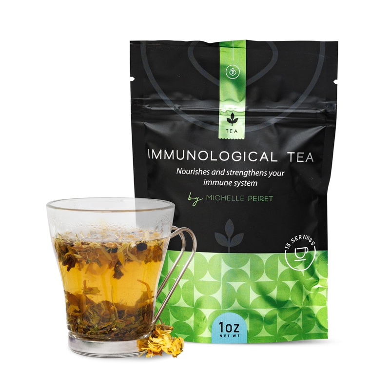 Michelle Peiret Immunity Tea, Natural Green Tea, Premium Blend For Immune System Support, Antioxidant-Rich Rooibos Tea, Egcg Sou