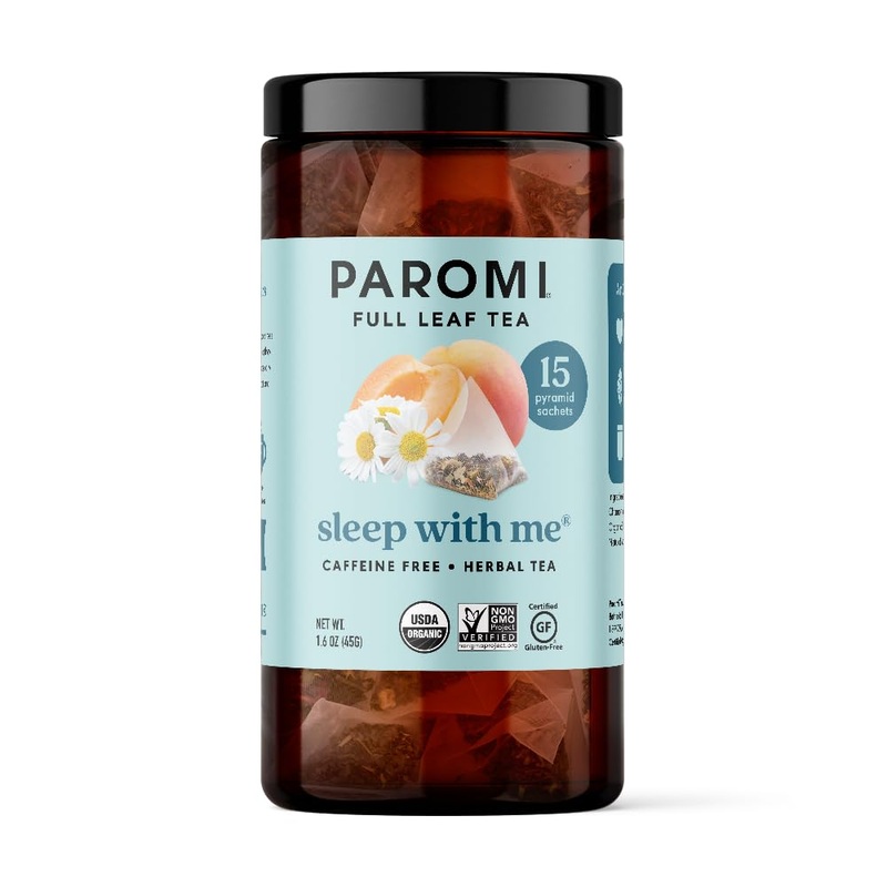 Paromi Sleep With Me Organic Herbal Tea, Signature Jar, 15 Count (Pack Of 6)