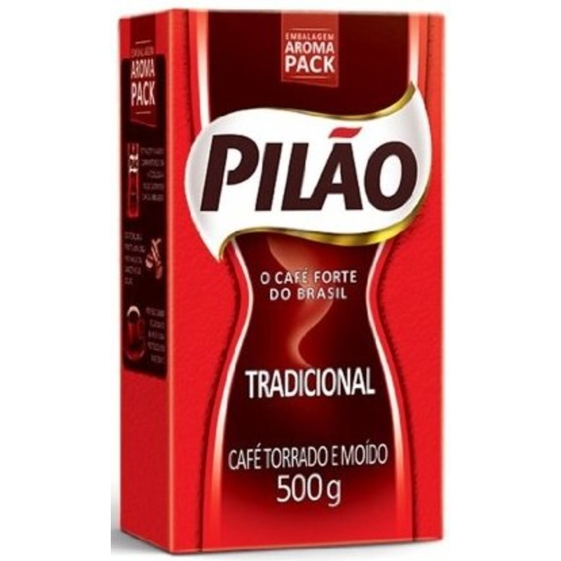 Pilo Roasted And Ground Coffee 17.6Oz | Caf   Torrado E Mo  Do 500G (Pack Of 08)