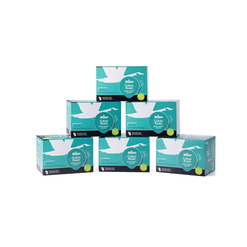 Wawa Cuban Dark Roast Single Cup Coffee Pods, 6 Boxes (72 Count)