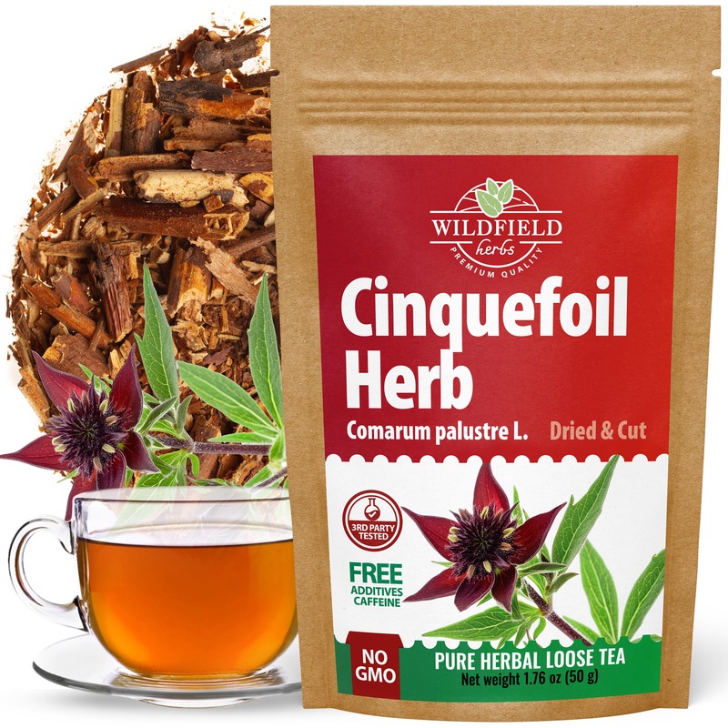 1.8 Oz Cinquefoil Herb Dried Five Finger Grass Herb Potentilla Palustris Tea (Comarum Palustre L.) - 50G Sabelnik Herbal Tea