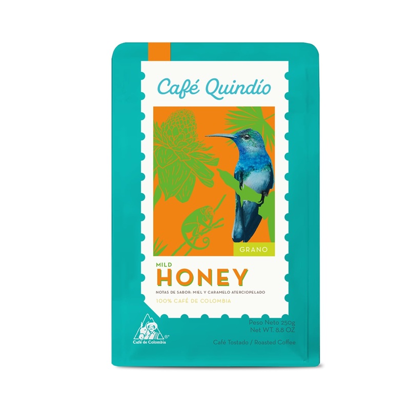 Cafe Quindio Specialty Harvest - Medium Roast 100% Colombian Excelso Whole Bean Arabica Coffee With Natural Mild Honey Tasting N