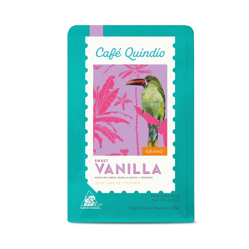 Cafe Quindio Specialty Harvest - Medium Roast 100% Colombian Excelso Whole Bean Arabica Coffee With Natural Sweet Vanilla Tastin