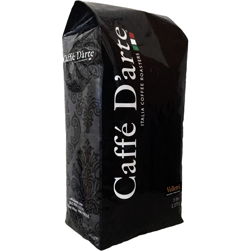 Caffe D'Arte Velletri Wood Roast Reserve Whole Bean Coffee, 5 Pounds