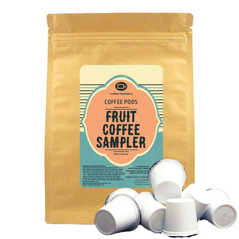 Coffee Beanery The Fruit Coffee Pod Variety Pack (20Ct) - Gourmet Flavored Coffee Pods
