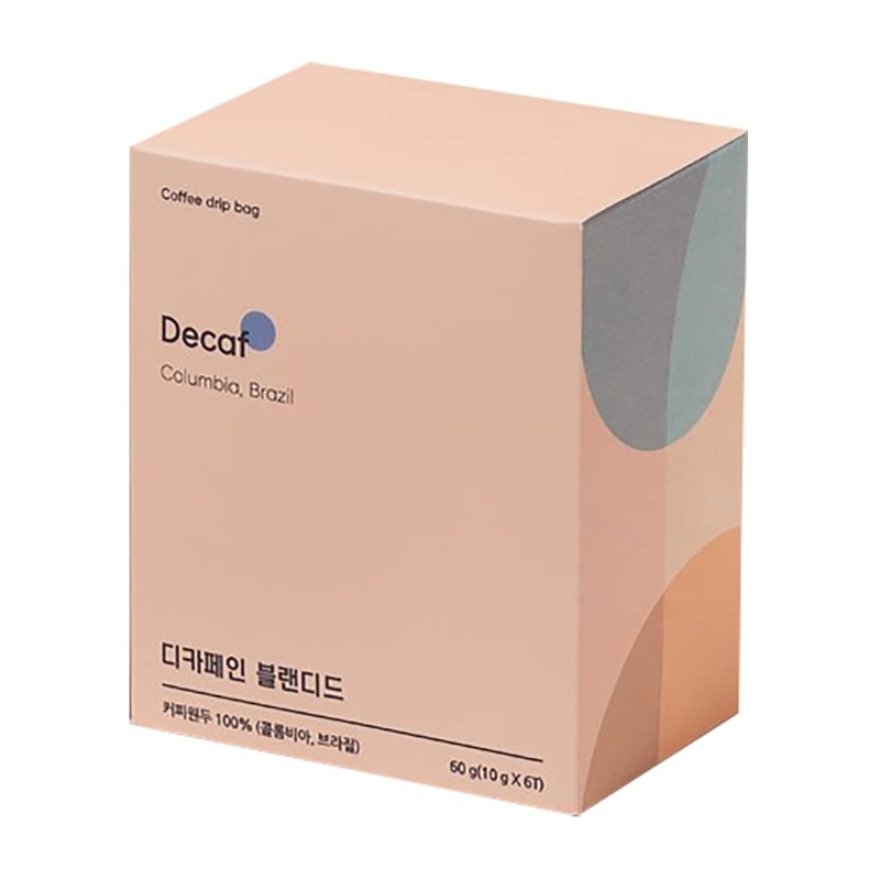 Damtuh Single Serve Pour Over Drip Coffee - Decaf Columbia & Brazil Blend, 100% Arabica Coffee Packets - 10G X 6 Count (Pack Of