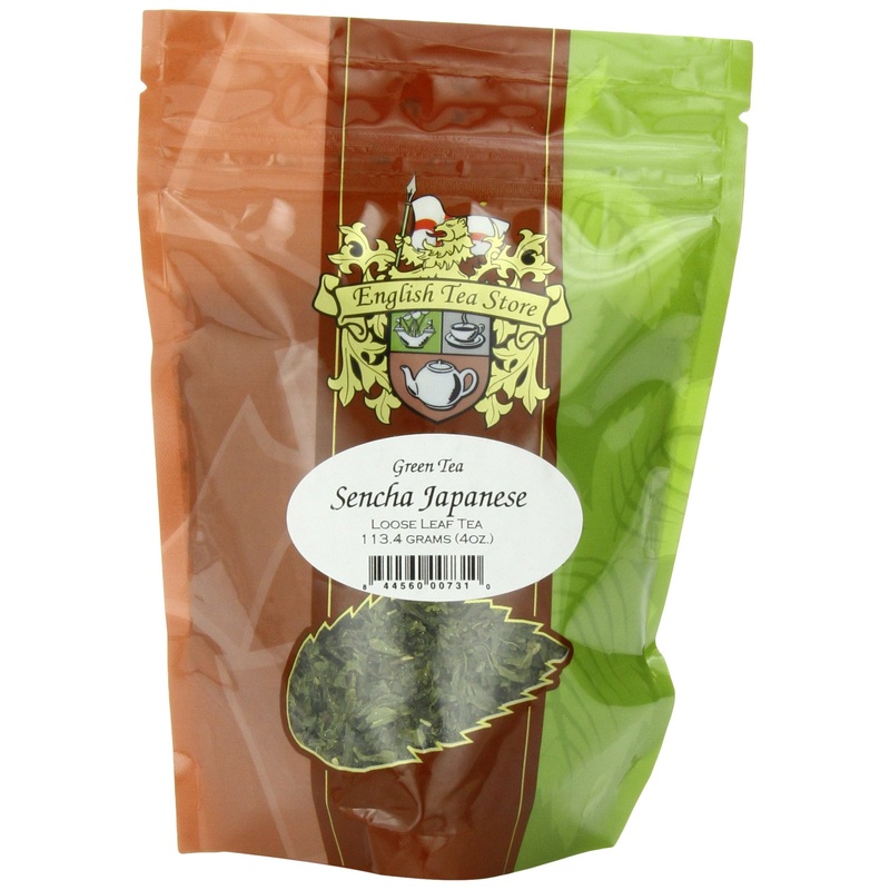 English Tea Store Loose Leaf, Sencha Japanese Green Tea Pouches - 4Oz, 4 Ounce