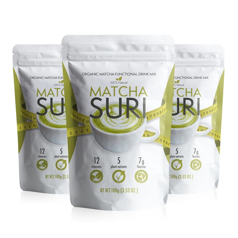 Matcha Suri | Matcha Green Tea Drink Mix | 3.53 Oz | 3 Pack, 3.54 Ounce (Pack Of 1)