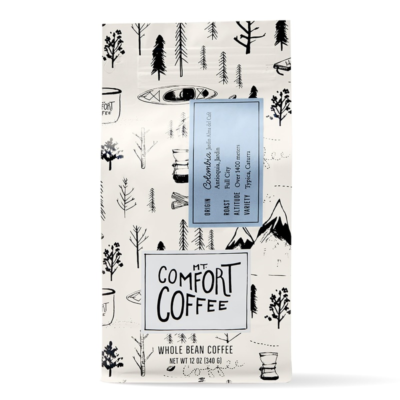 Mt Comfort Coffee Colombia Full City Roast, 12 Oz Bag - Bold & Robust Arabica Beans From Colombia, Full City Roasted For Rich Fl