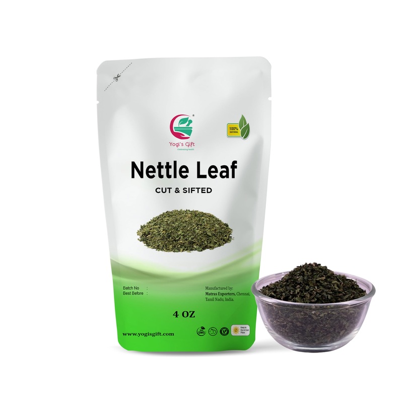 Nettle Leaves Dried 4 Oz | Nettle Leaf Tea | Cut And Sifted | Stinging Nettle Herb Bulk | Non- Gmo, Ethically Sourced | By Yogi'