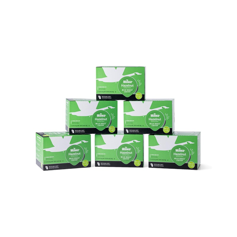 Wawa Hazelnut Mild Roast Single Cup Coffee Pods, 6 Boxes (72 Count)