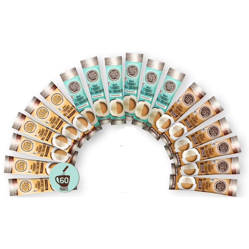 Coconut Cloud: Vegan Assorted Coffee Creamer Pack. Dairy Free, Made From Coconut Powder Milk With Mct Oil | 20 Each Of Original,