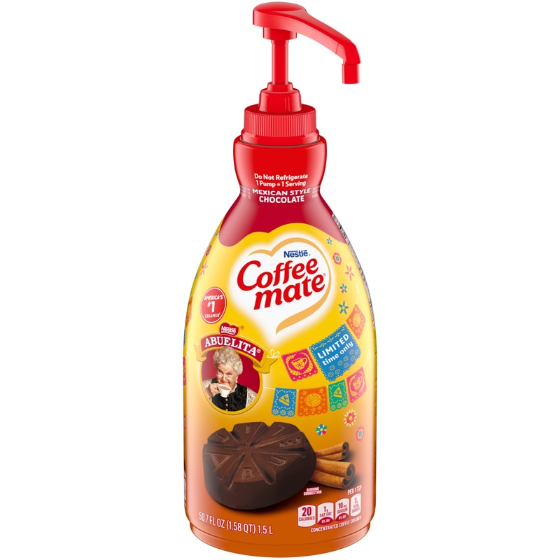 Coffee Mate Abuelita Mexican Style Chocolate Flavored Liquid Creamer Concentrate, 1.5 Liter Pump Bottle