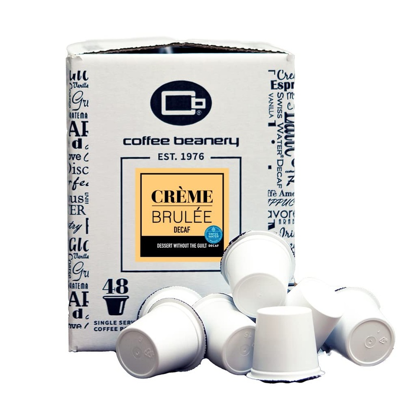 Creme Brulee Decaf Coffee Pods By Coffee Beanery | 192Ct Bulk Flavored Decaf Coffee Pods Medium Roast Coffee
