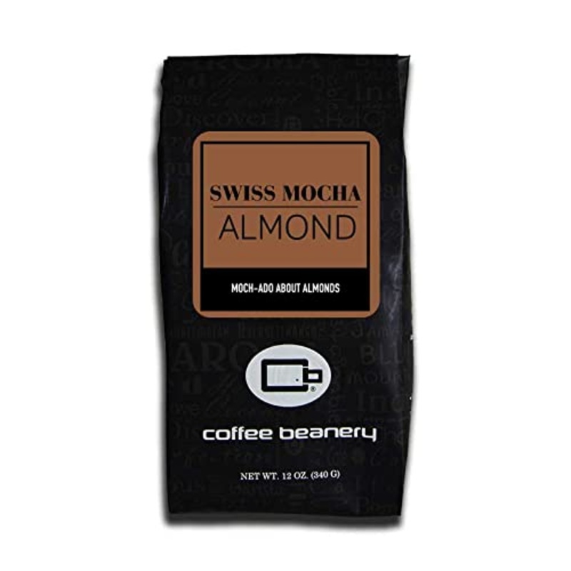 Dark Chocolate Almond Flavored Coffee, Specialty Arabica Coffee, Medium Roast, 12 Ounce, Coarse