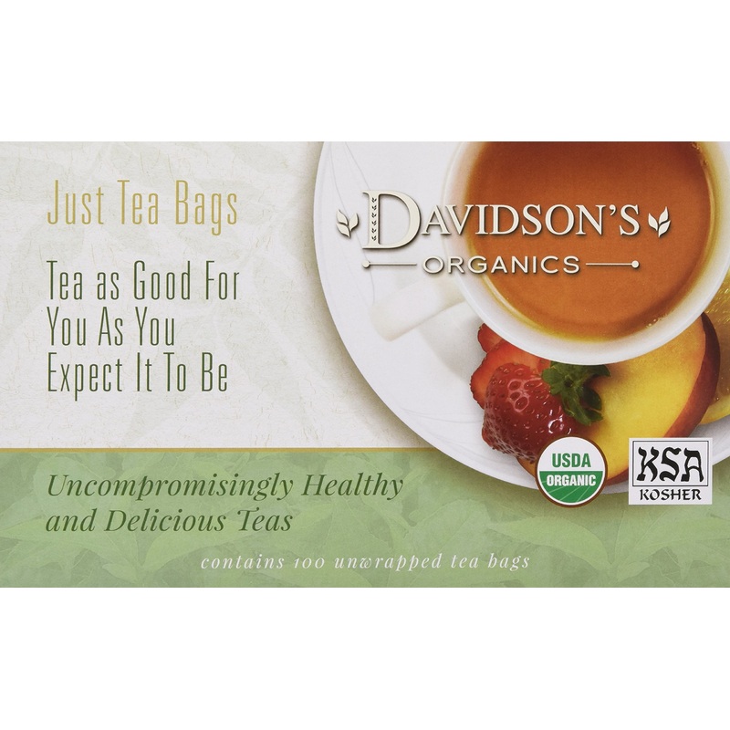 Davidson'S Organics, Green Tea Garden, 100-Count Unwrapped Tea Bags