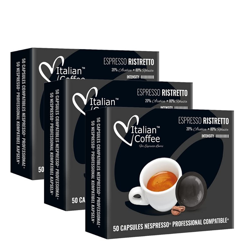Delicitaly Italian Coffee Pods Compatible With Nespresso Pro Professional Machines, Zenius, Gemini And Momento, Not Compatible W