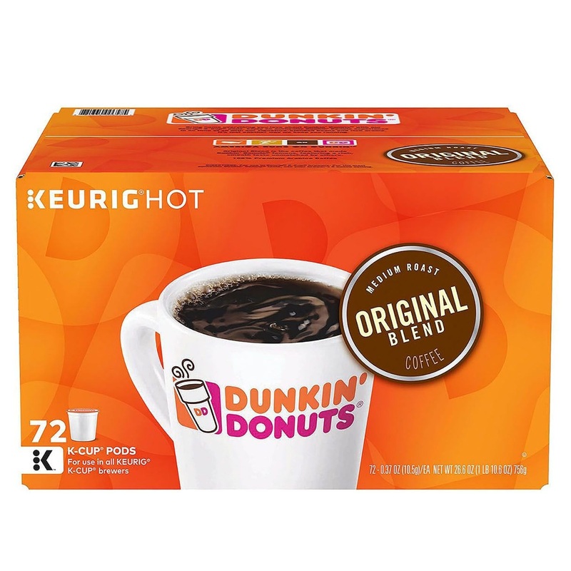 Dunkin' Donuts Original Blend Coffee K-Cup Pods, Box Of 72 Count