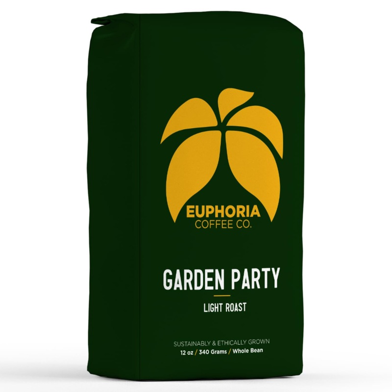 Euphoria Coffee Co. Garden Party Whole Bean Coffee - Light Roast | 12Oz Bag (1 Pack)