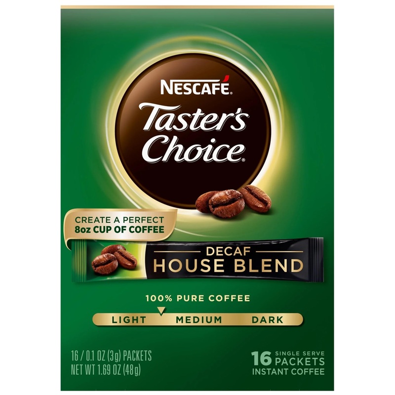 Nescafe Taster'S Choice Decaf Instant Coffee, House Blend, 16 Count
