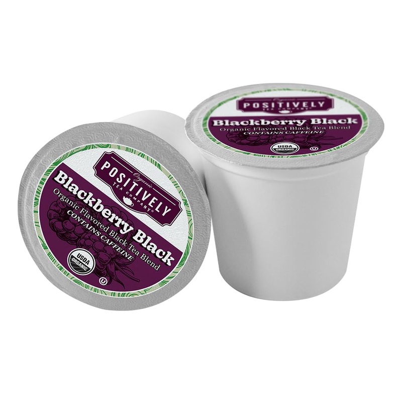 Organic Positively Tea Company, Blackberry Black Tea, K-Cup Compatible, 24 Pods