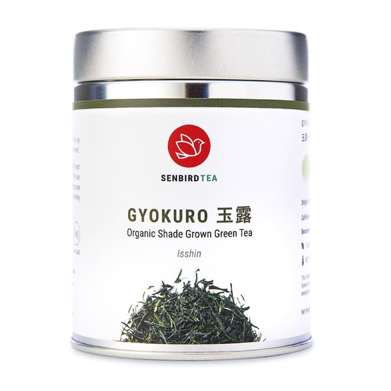 Senbird Organic Gyokuro, Japanese Shade Grown Green Tea - Isshin From Kyoto Japan - Imperial Loose Leaf Green Tea In Airtight Te