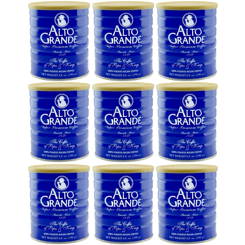 Alto Grande Super Premium Coffee Ground 8.8Oz (9-Cans)
