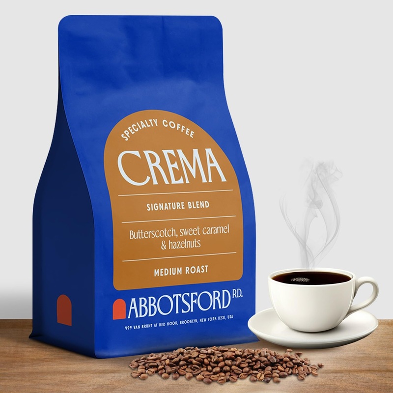 Crema Coffee Whole Bean, Specialty Coffee, Arabica Medium Roast Coffee Beans, Signature Blend With Butterscotch, Sweet Caramel &