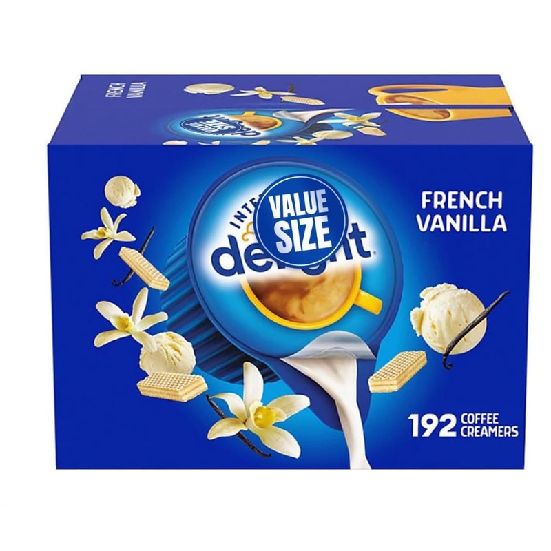 Delight French Vanilla Coffee Creamer Singles, 192 Creamer Singles Included Great For Offices, Restaurants, Coffee, Bar, Gift An