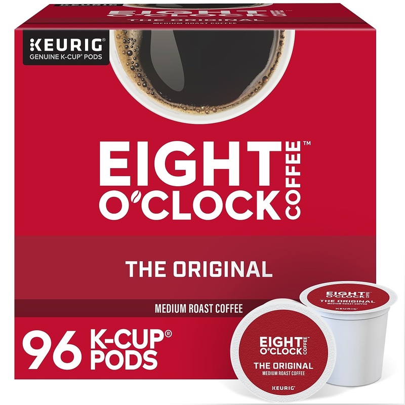 Eight O'Clock Original Coffee Keurig K-Cup Pods, Medium Roast, 96/Carton (64053)