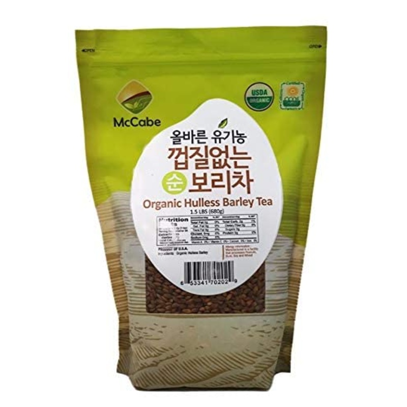 Mccabe Organic Hulless Barley Tea - Roasted Hulless Barley Tea | Usda And Ccof Certified | Product Of Usa | 1.5 Lbs (24 Oz)