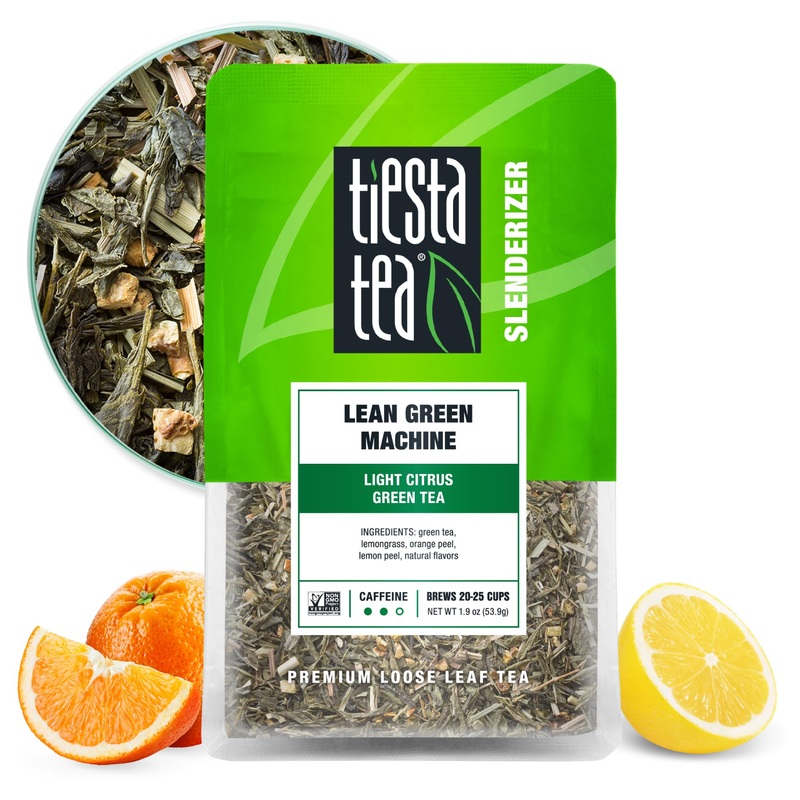 Tiesta Tea - Lean Green Machine | Loose Leaf | Light Citrus Green | Premium Blend | Medium Caffeinated | 25 Cups | 1.9 Ounce Res