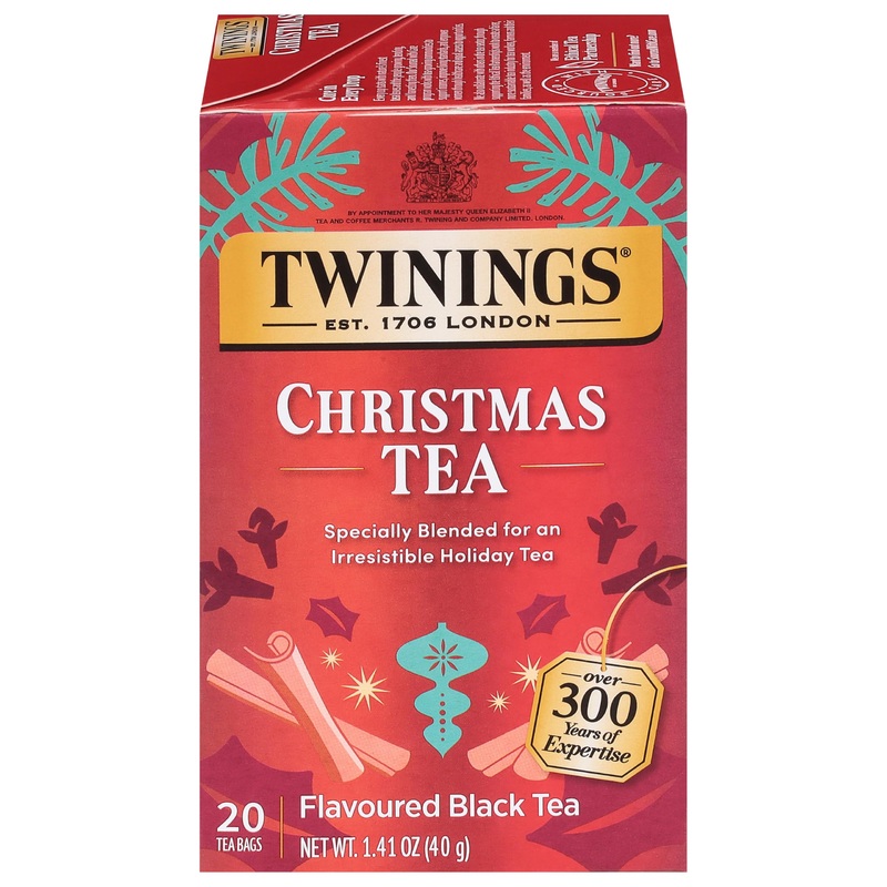 Twinings Christmas Black Tea Individually Wrapped Bags, 20 Count (Pack Of 1), Aromatic Cinnamon & Clove, Caffeinated, Enjoy Hot