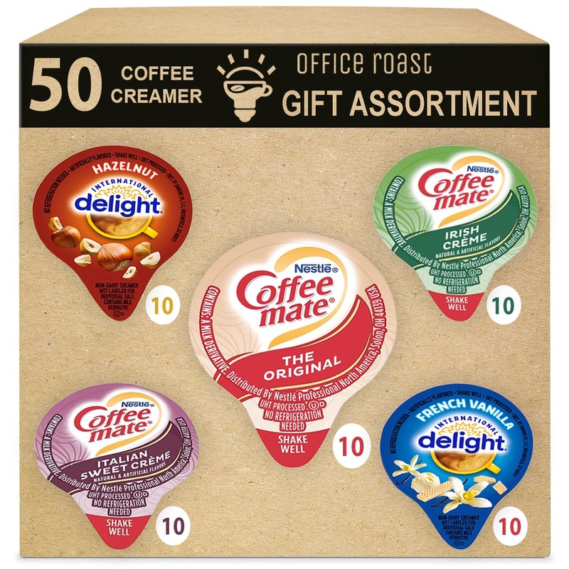 Variety Pack Creamers Liquid Creamer Singles Coffee Cream | Gift Assortment Box | Original, French Vanilla, Irish Creme, Italian